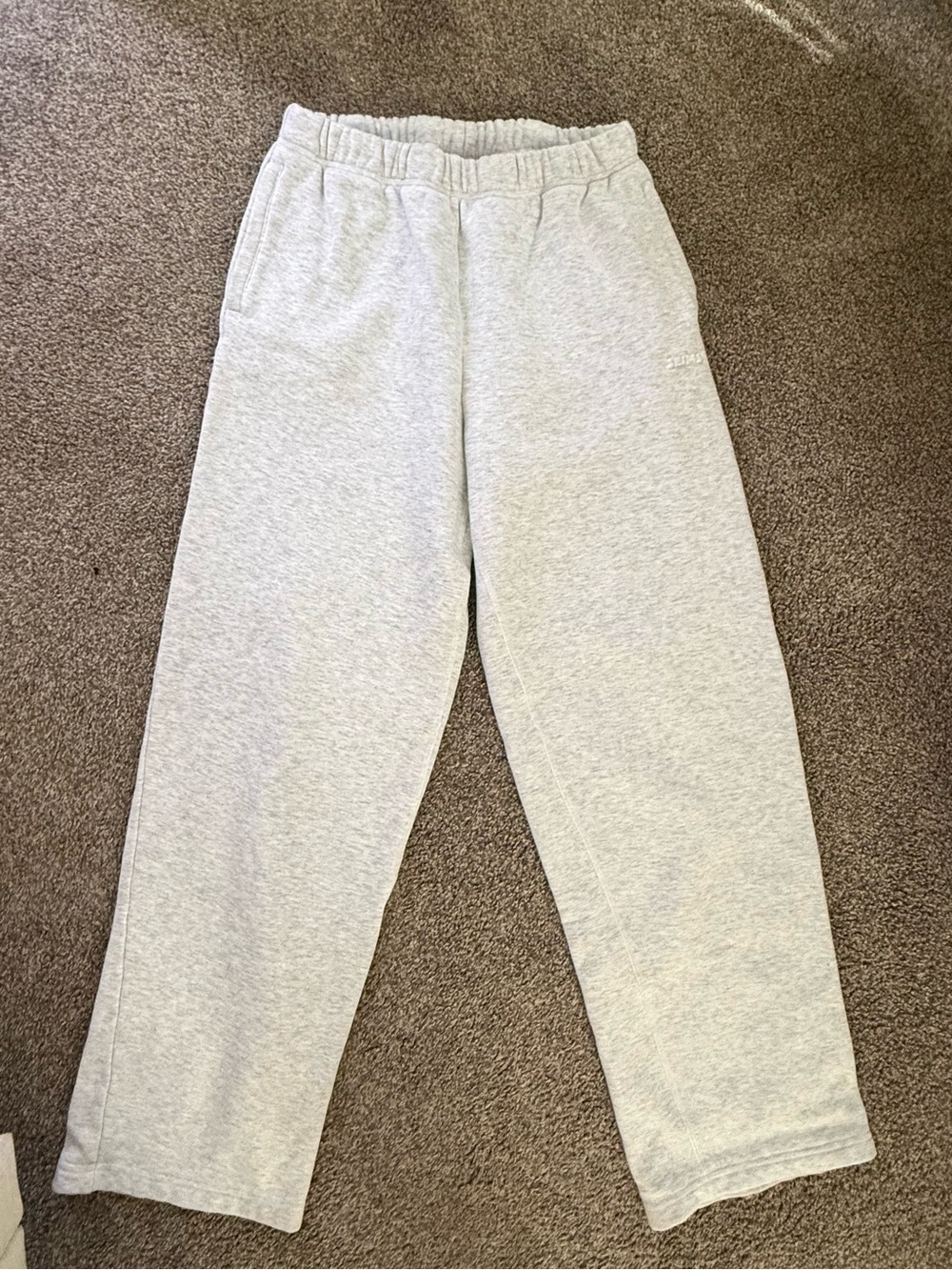 Skims cotton fleece classic straight leg pants size s